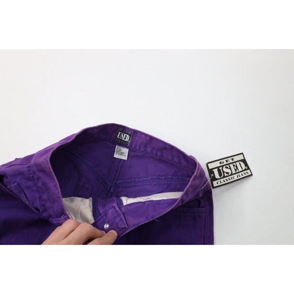 Deadstock Vintage 90s Streetwear Mens 31x34 Baggy Fit Skateboard Jeans Purple - Picture 7 of 11